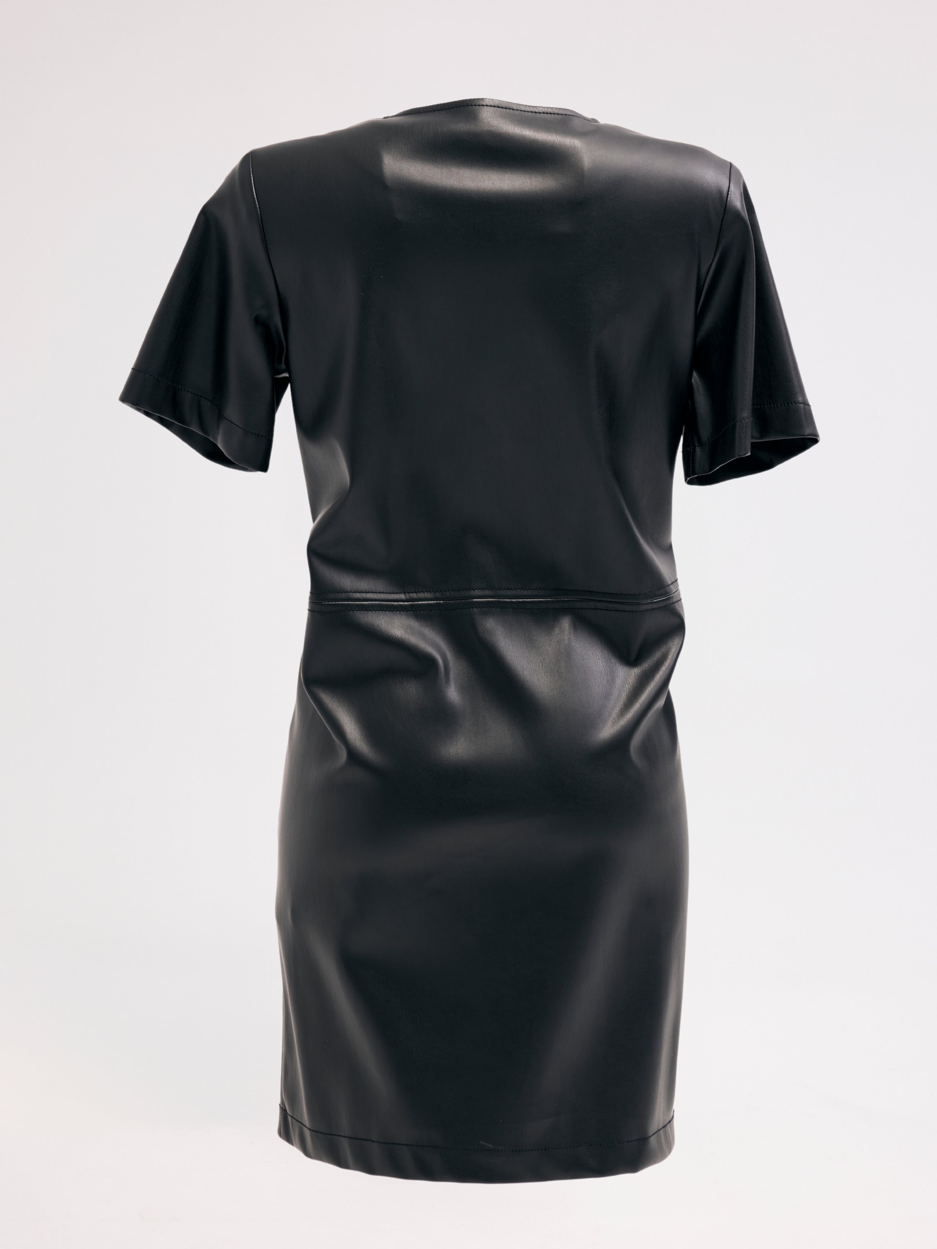 Diagonal-Deri Siyah Elbise-Elbise-7-Milagron.com