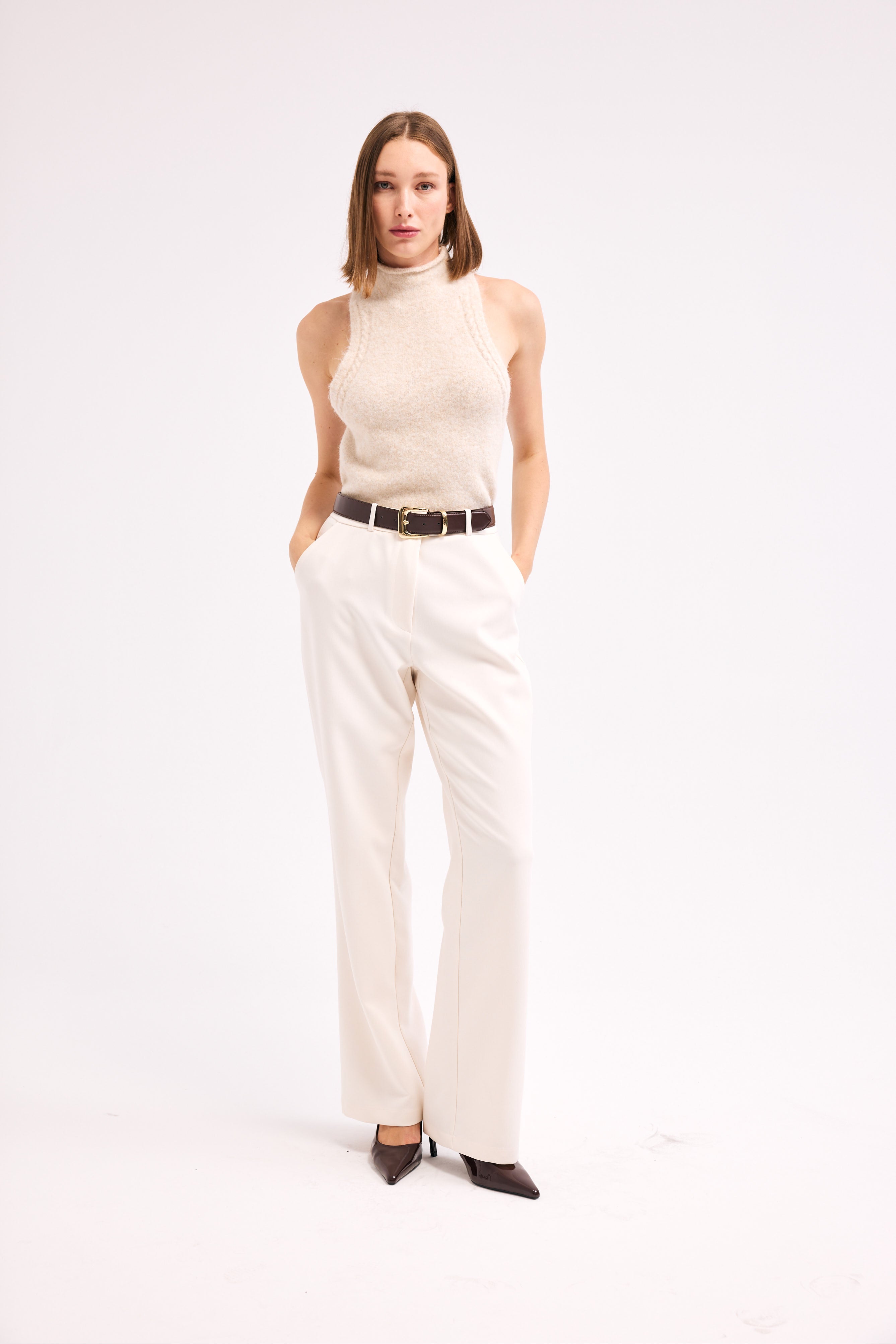 Diagonal-Düz Paça Pantolon-Pantolon-1-Milagron.com