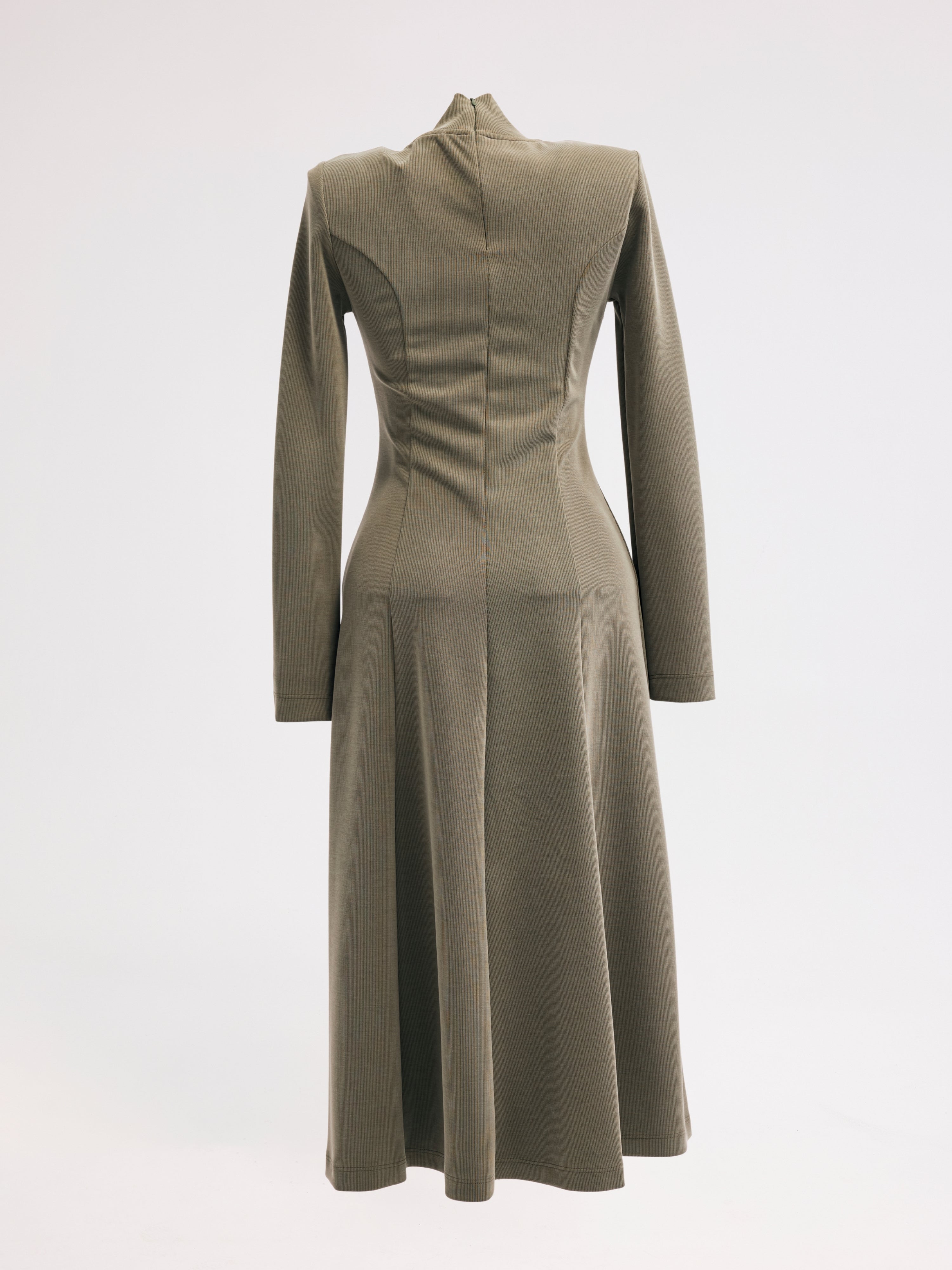 Diagonal-Haki Elbise-Elbise-7-Milagron.com