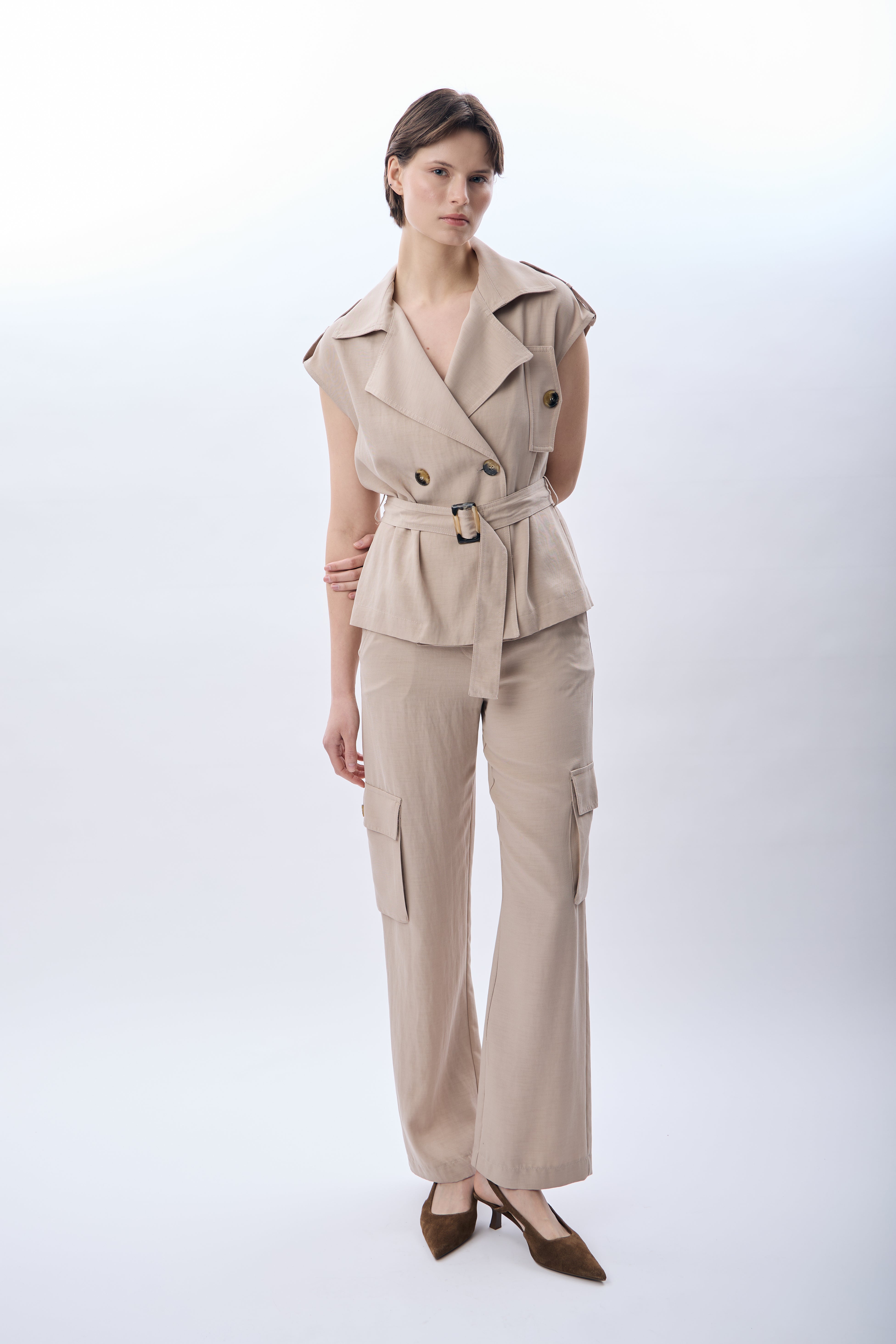 Diagonal-Kemerli Kruvaze Yelek-Yelek-2-Milagron.com