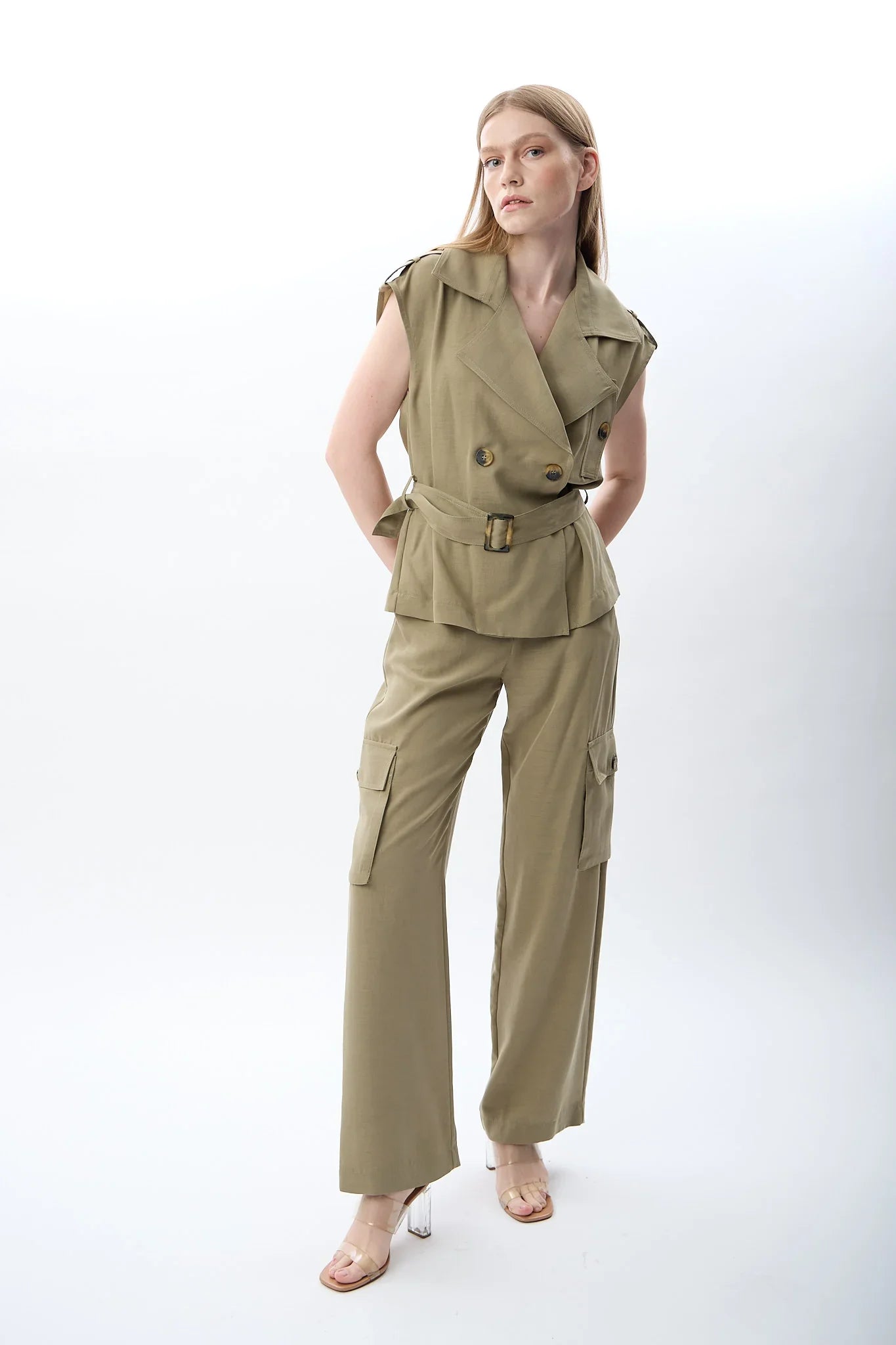 Diagonal-Kemerli Kruvaze Yelek-Yelek-7-Milagron.com