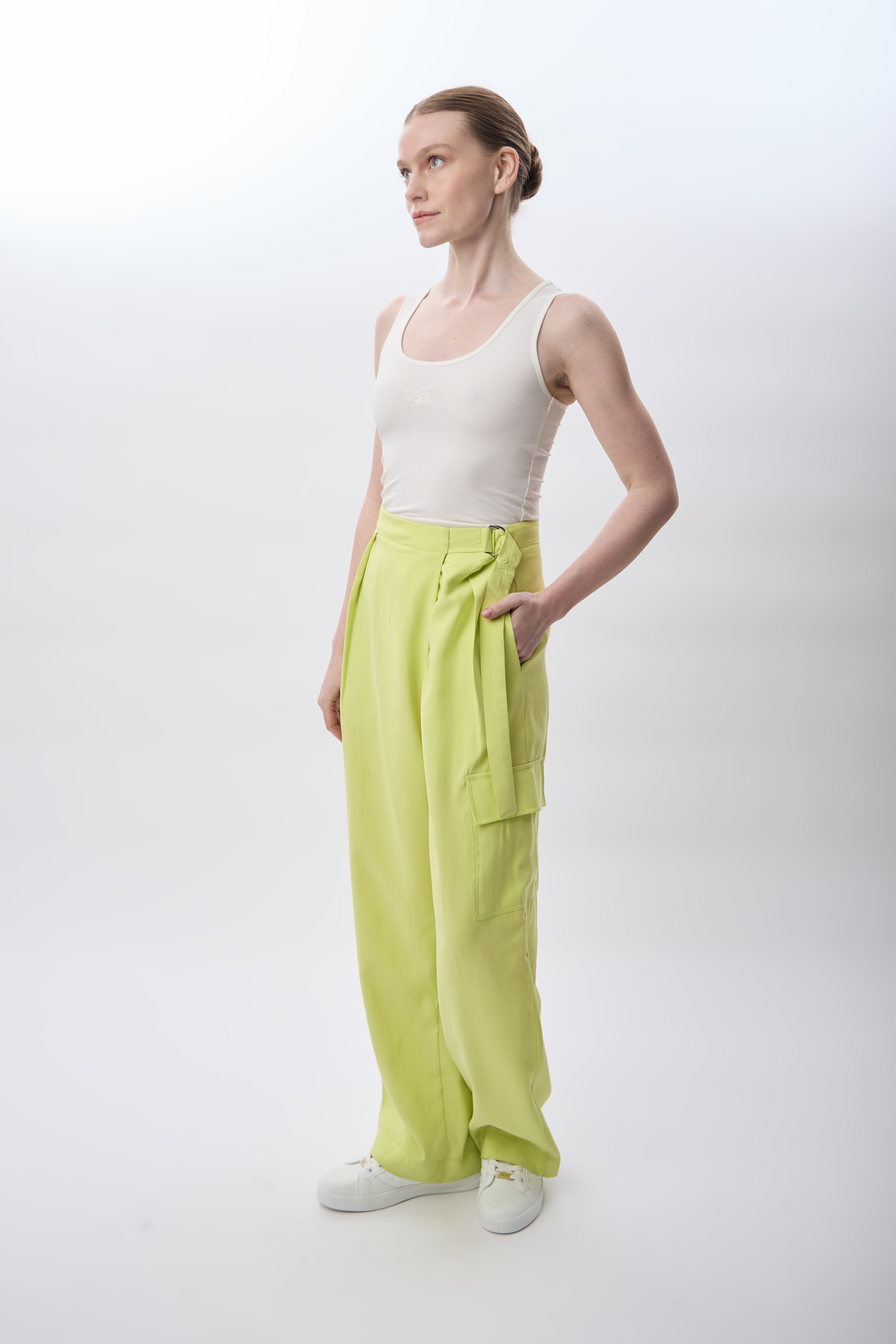 Diagonal-Kemerli Salaş Pantolon-Pantolon-3-Milagron.com