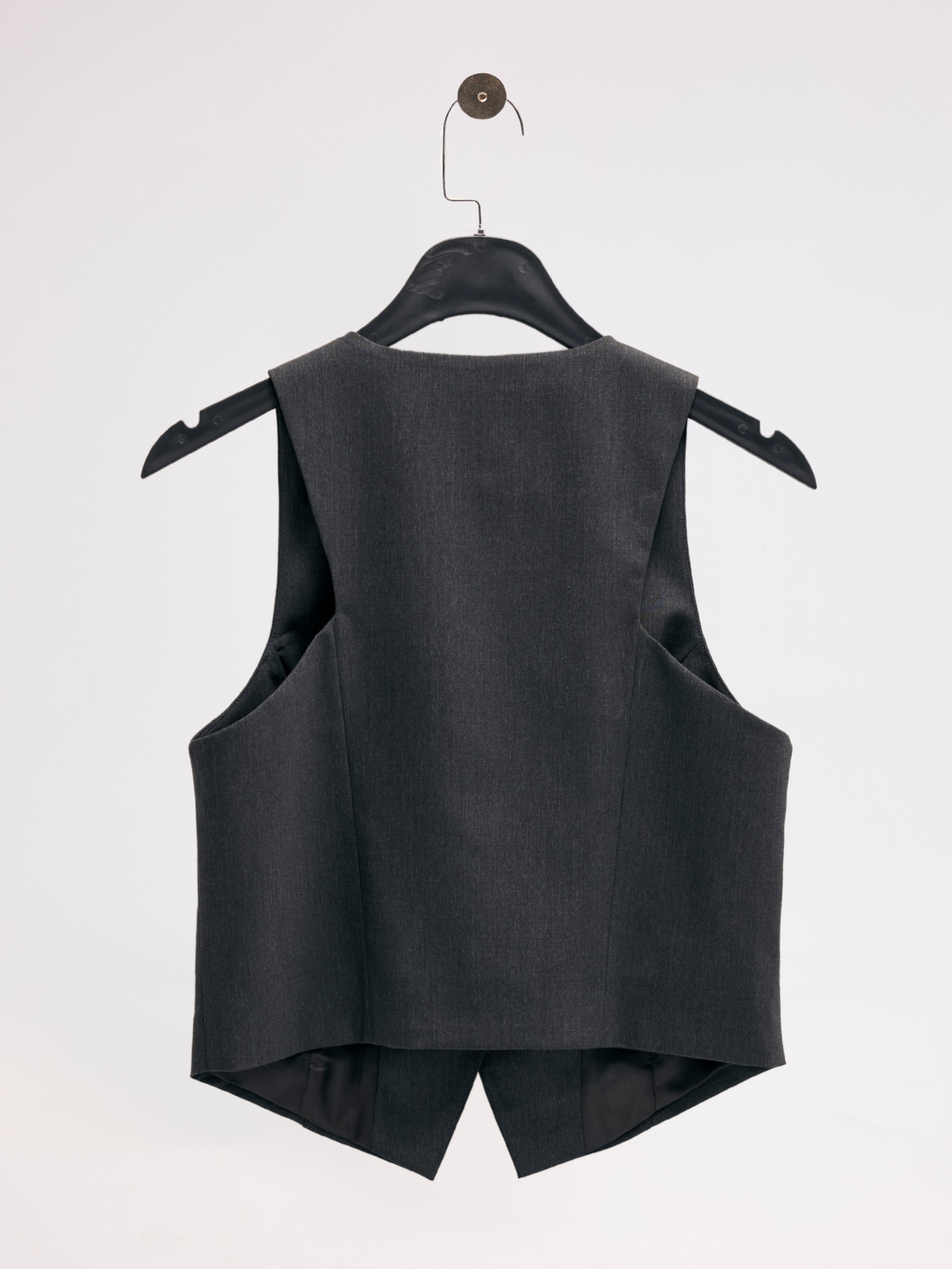 Diagonal-Klasik Gri Yelek-Yelek-4-Milagron.com