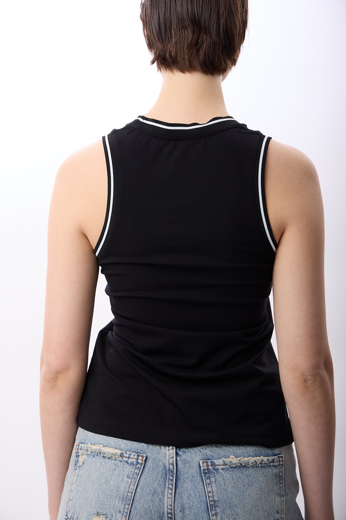 Diagonal-Kontrast Çizgili Ribanalı Atlet-T-Shirts-4-Milagron.com