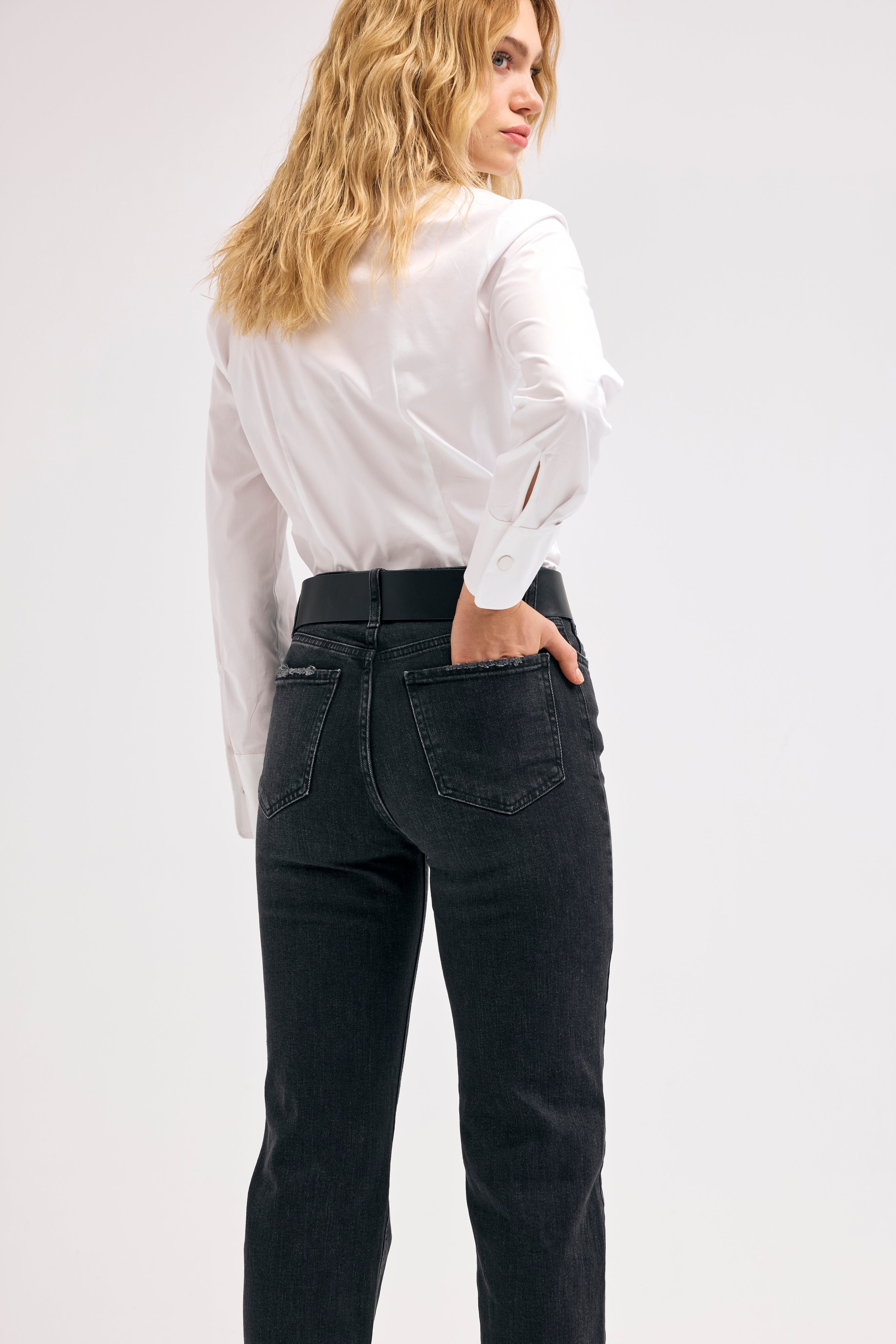 Diagonal-Tasarım Düğmeli Gömlek-Gömlek-6-Milagron.com