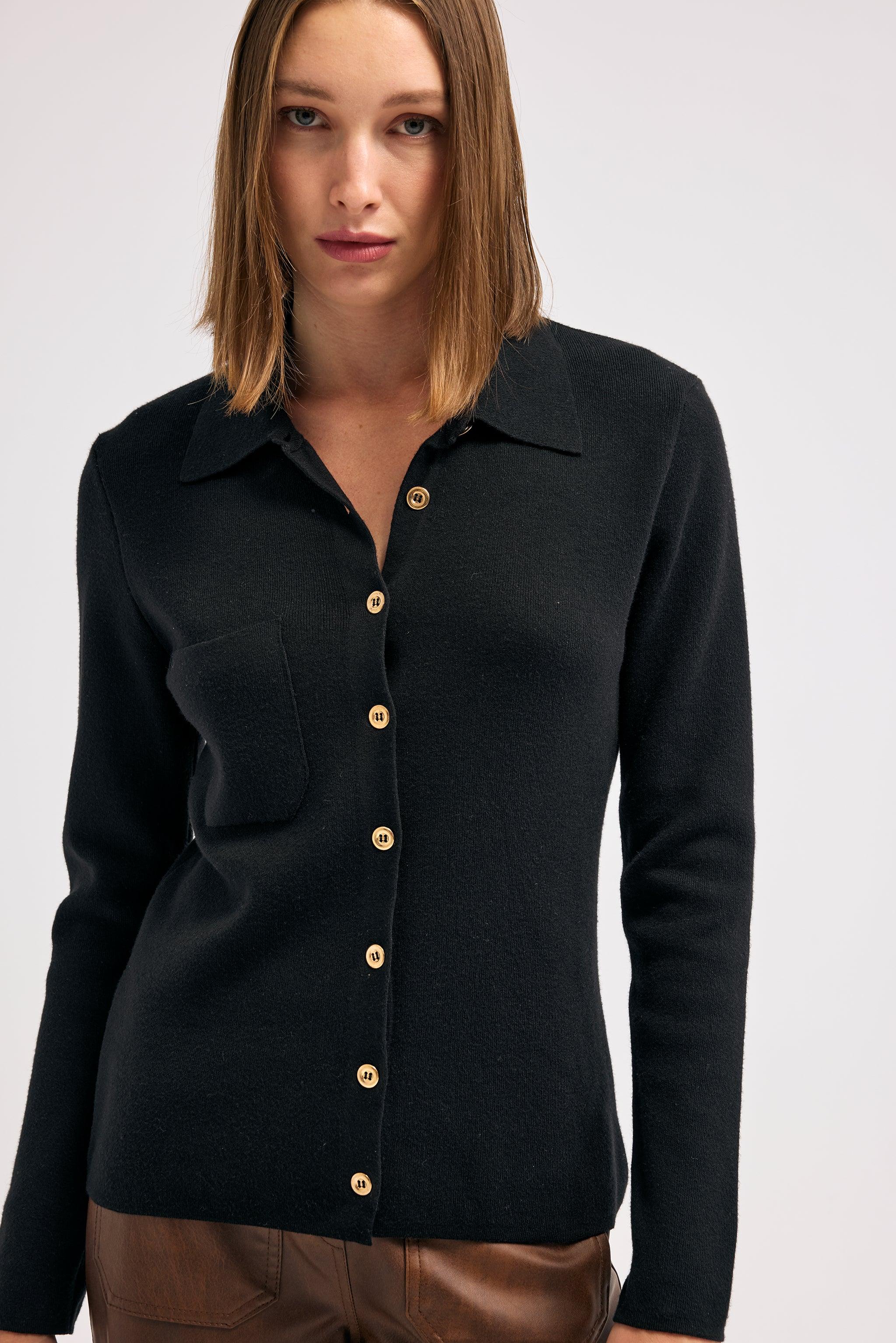 Diagonal-Triko Siyah Ceket-Ceket-1-Milagron.com