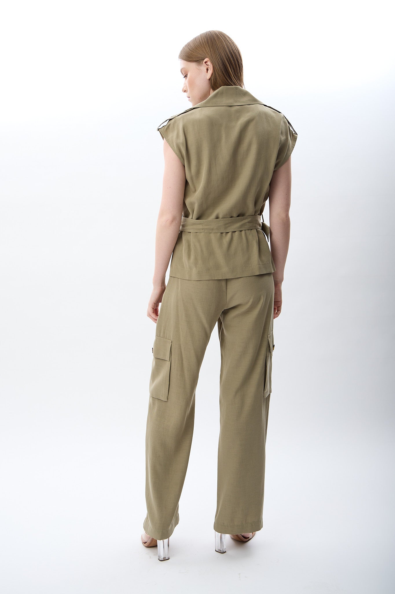 Diagonal-Yan Cep Detaylı Rahat Pantolon-Pantolon-9-Milagron.com