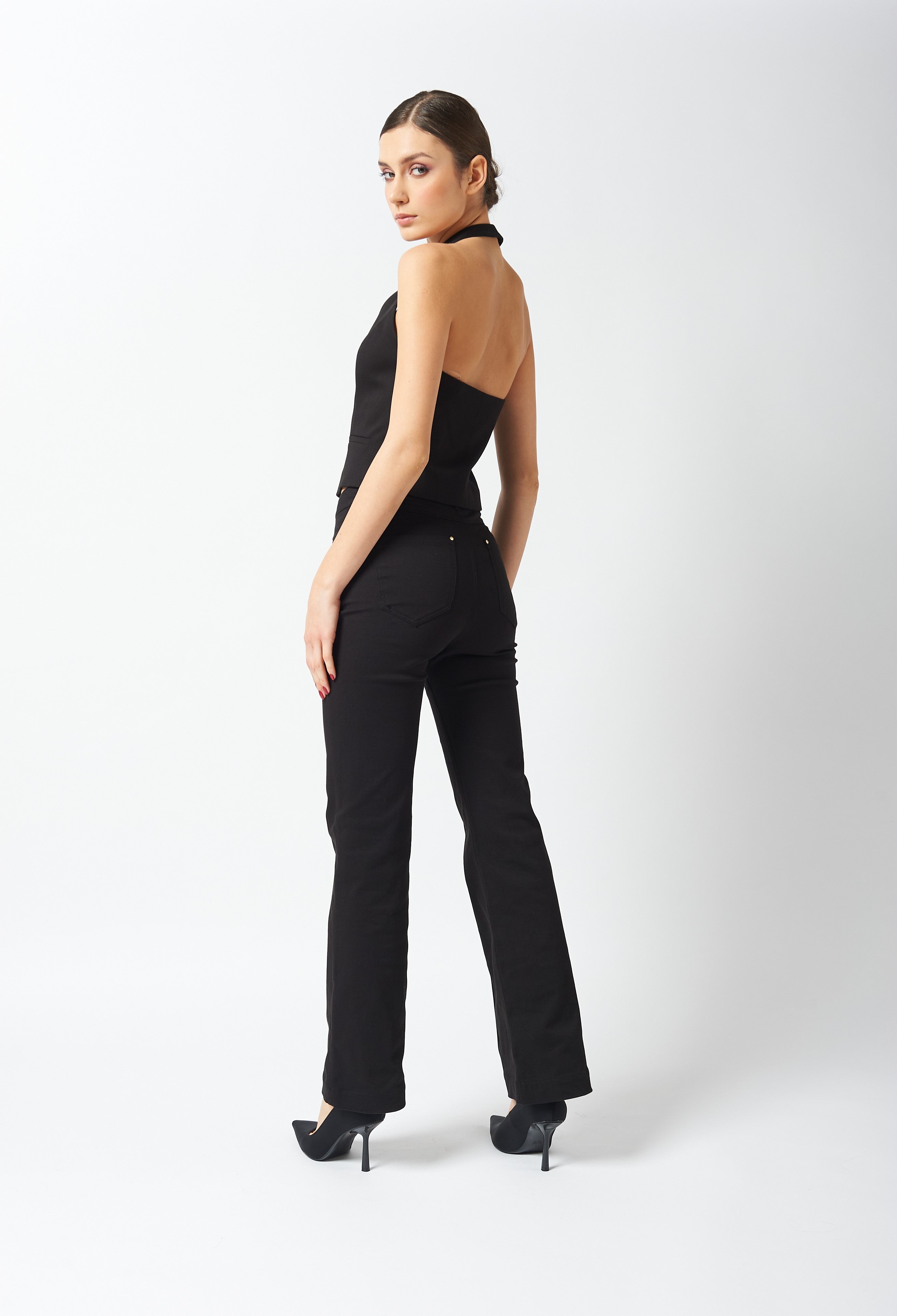 Diagonal-Yüksek Bel Pantolon-,-3-Milagron.com