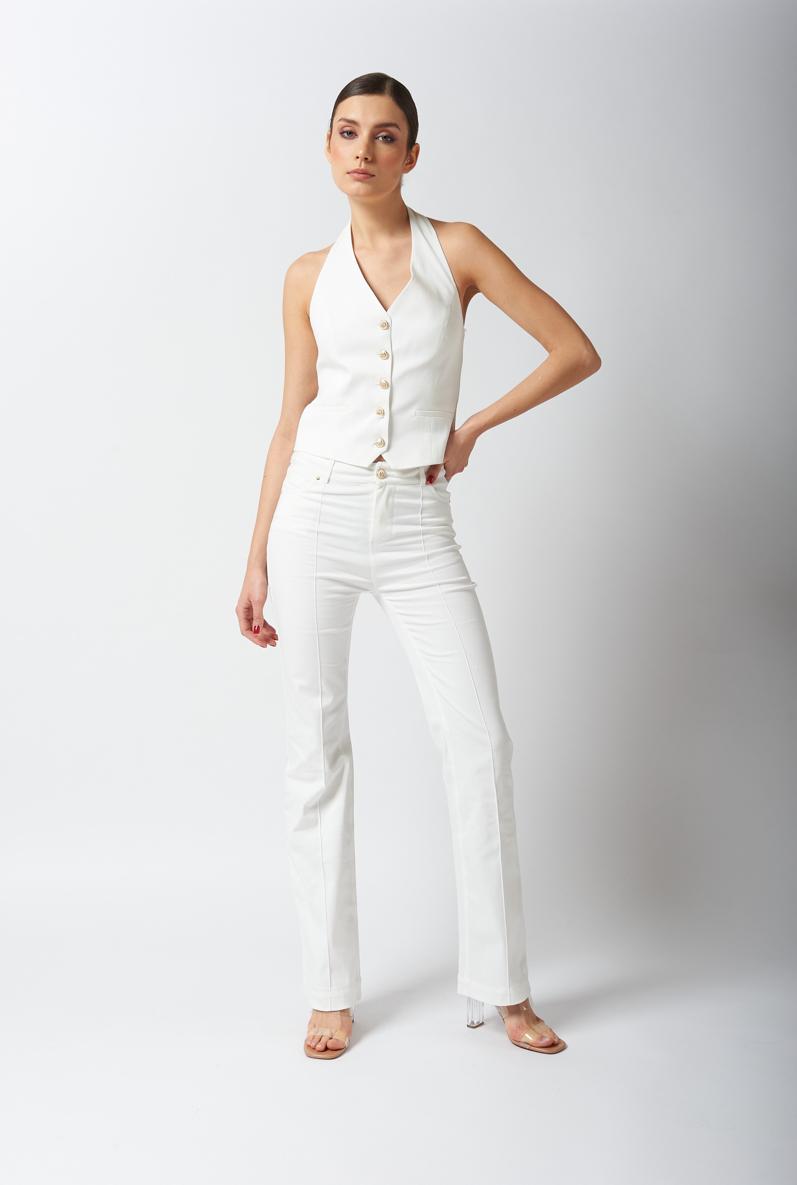 Diagonal-Yüksek Bel Pantolon-,-7-Milagron.com