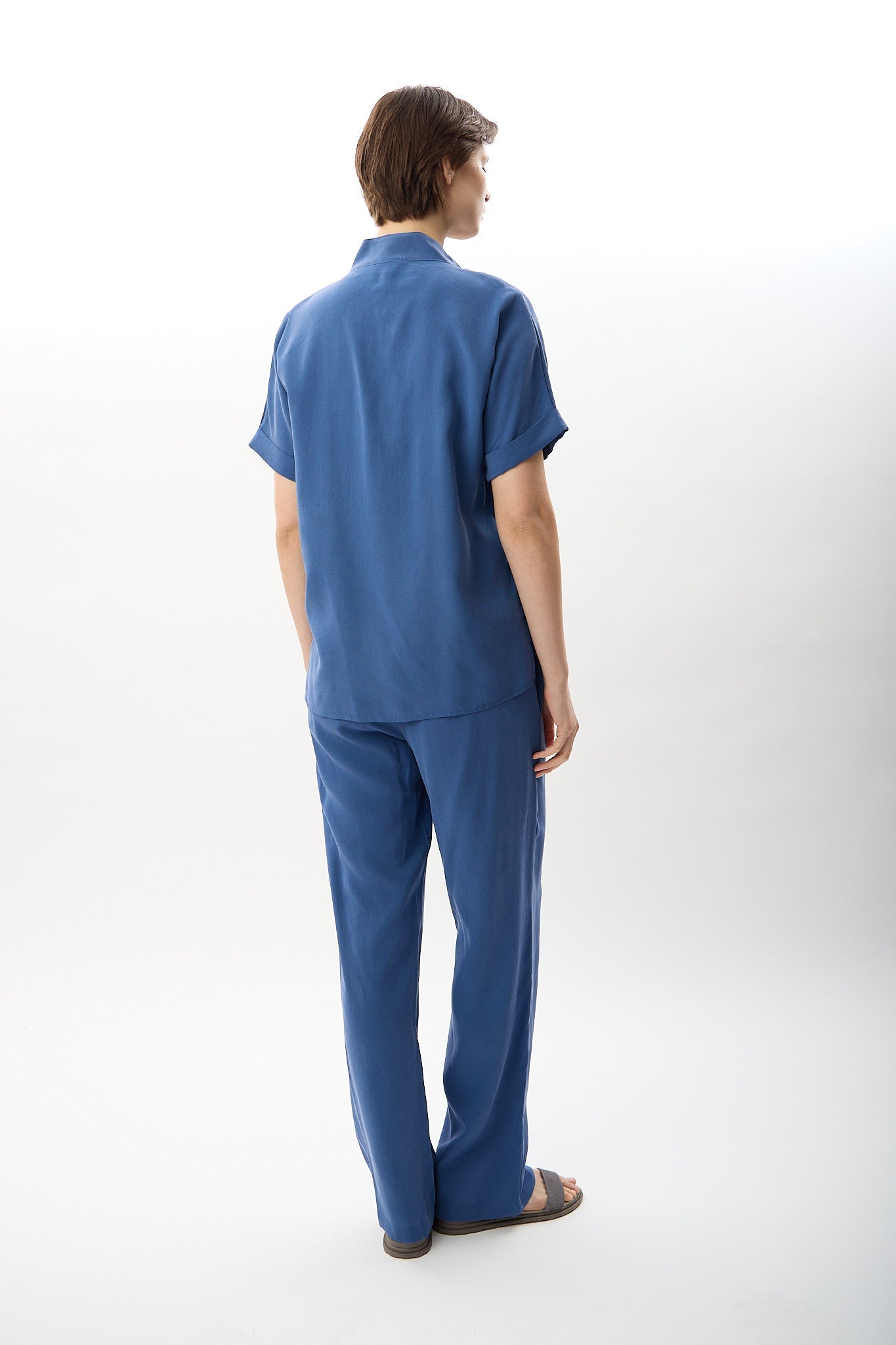 Diagonal-Yüksek Bel Rahat Kesim Pantolon-Pantolon-3-Milagron.com