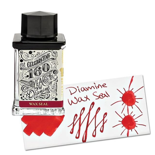 Diamine-160. Yıl Dolma Kalem Mürekkebi 75 Ml. Wax Seal-Şişe Mürekkep-1-Milagron.com
