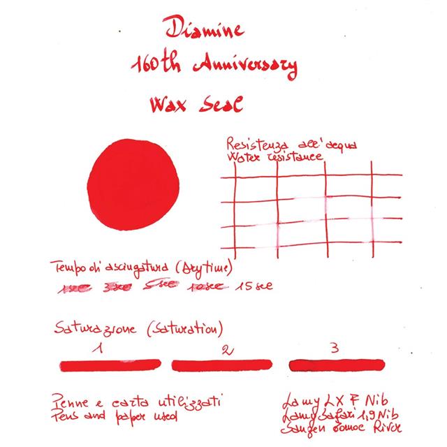 Diamine-160. Yıl Dolma Kalem Mürekkebi 75 Ml. Wax Seal-Şişe Mürekkep-2-Milagron.com