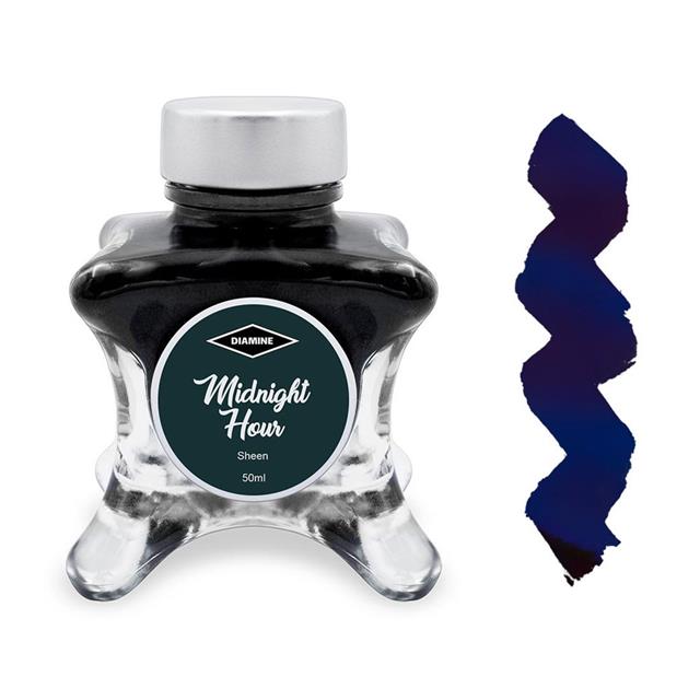 Diamine-Diamine Inkvent Collection Sheen Mürekkep 50ml Midnight Hour-Mürekkep-1-Milagron.com