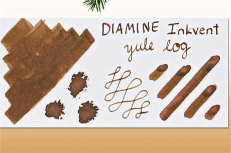 Diamine-Diamine Inkvent Green Edition Shimmer Collection şişe Mürekkep 50ml Yule Log-Mürekkep-6-Milagron.com