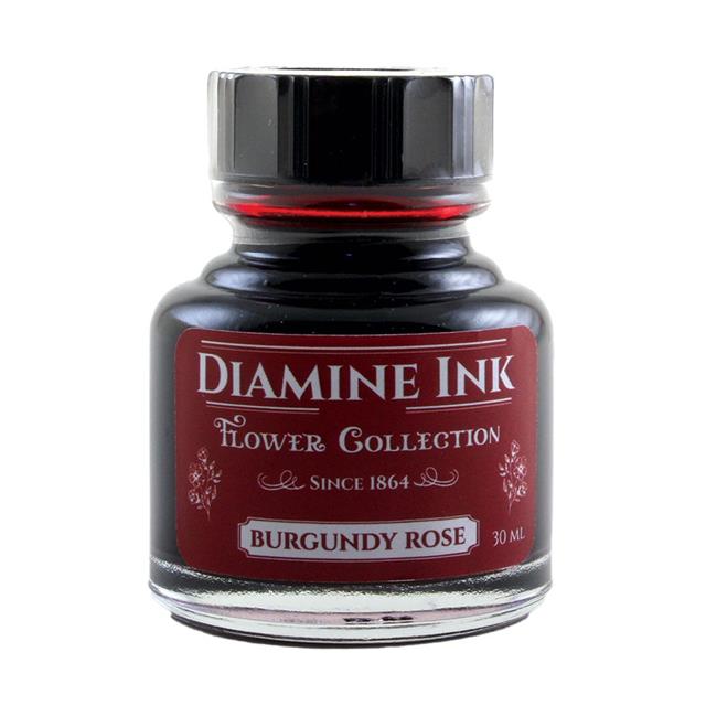Diamine-Flower Collection 30 Ml Mürekkep Burgundy Rose-Şişe Mürekkep-1-Milagron.com