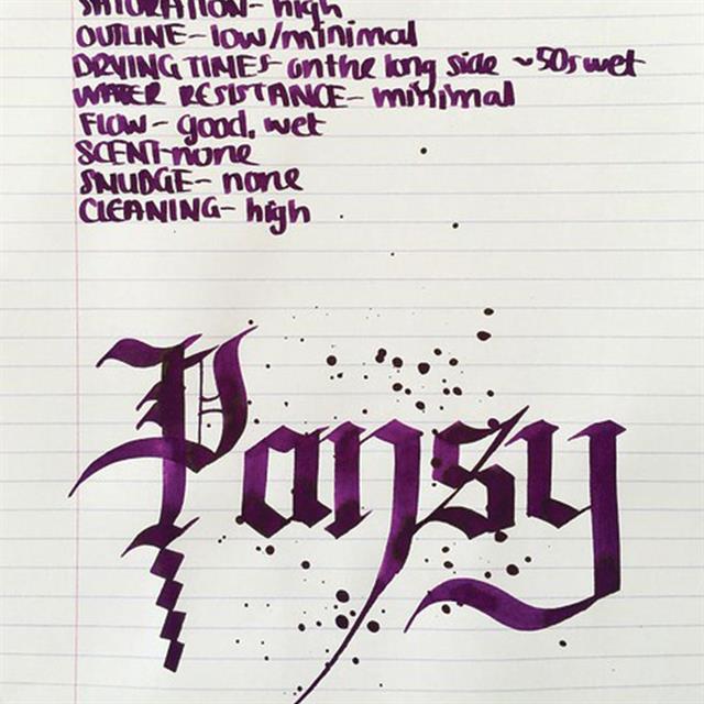 Diamine-Flower Collection 30 Ml Mürekkep Pansy-Şişe Mürekkep-2-Milagron.com