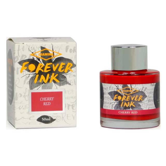 Diamine-Forever Permanent & Waterproof Pigment Şişe Mürekkep 50ml Cherry Red-Şişe Mürekkep-1-Milagron.com