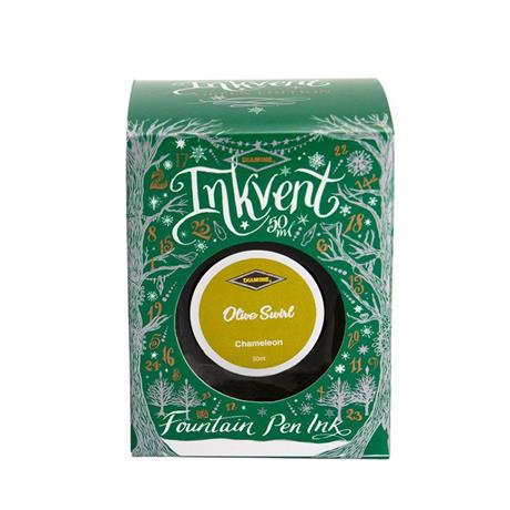 Diamine Inkvent Green Edition Chameleon Olive Swirl Mürekkep 50 Ml