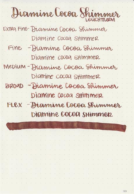 Diamine Ink Shimmering Mürekkep Cocoa Shimmer 50 Ml