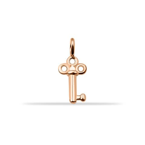 14 Ayar Altın Anahtar Motifli Minimal Charm