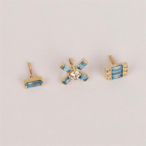 Dianora Piercing-14 Ayar Altın Aqua Taşlı Minimal Tragus Piercing-Tragus Piercing-7-Milagron.com