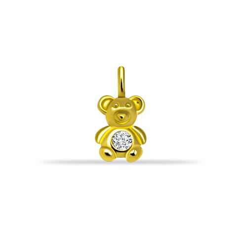 14 Ayar Altın Ayıcık Motifli Minimal Charm