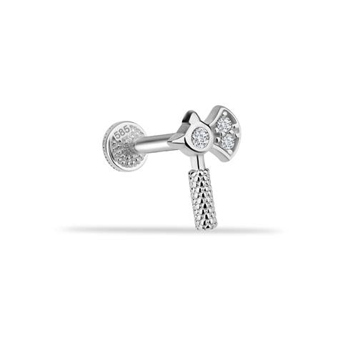 Dianora Piercing-14 Ayar Altın Balta Tragus Piercing-Tragus Piercing-3-Milagron.com