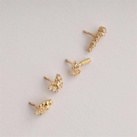 Dianora Piercing-14 Ayar Altın Balta Tragus Piercing-Tragus Piercing-7-Milagron.com