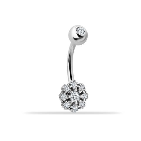 14 Ayar Altın Çiçek Göbek Piercing