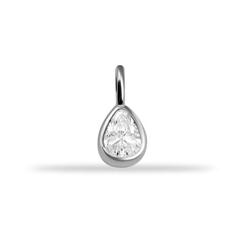 14 Ayar Altın Damla Taşlı Minimal Charm - 2