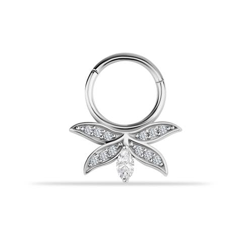 14 Ayar Altın Flora Minimal Halka Piercing