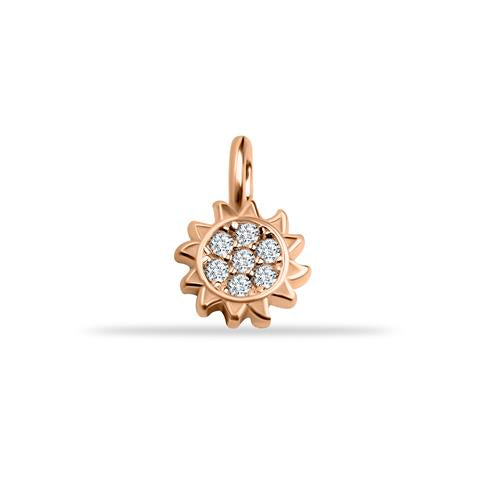 14 Ayar Altın Güneş Motifli Minimal Charm
