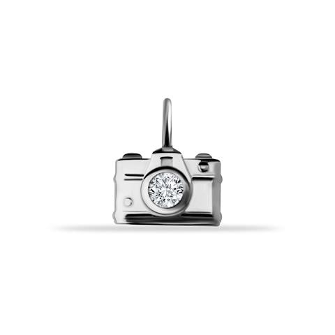 14 Ayar Altın Kamera Motifli Minimal Charm