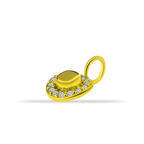 14 Ayar Altın Kovboy Şapkası Motifli Minimal Charm