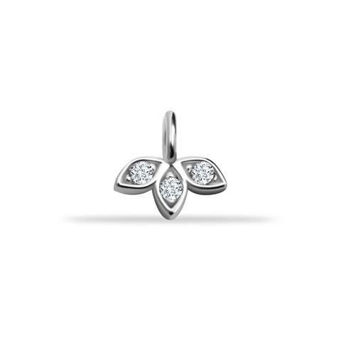 14 Ayar Altın Lotus Motifli Minimal Charm
