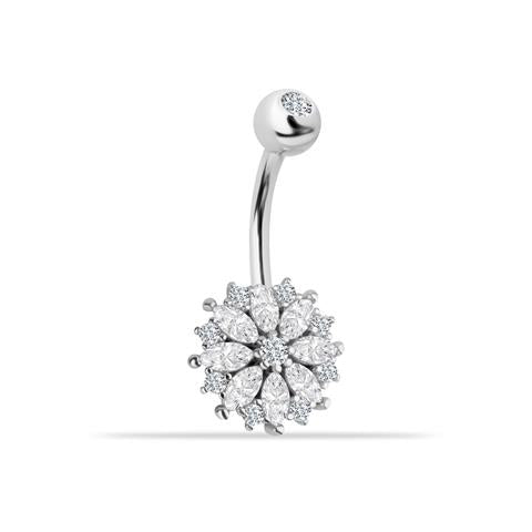 14 Ayar Altın Markis Çiçek Göbek Piercing