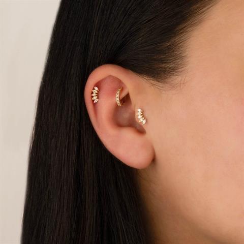 Dianora Piercing-14 Ayar Altın Markis Göz Helix Kıkırdak Piercing-Helix Piercing-4-Milagron.com