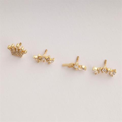 Dianora Piercing-14 Ayar Altın Markis Göz Tragus Piercing-Tragus Piercing-10-Milagron.com