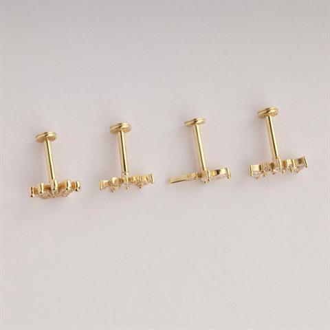 Dianora Piercing-14 Ayar Altın Markis Göz Tragus Piercing-Tragus Piercing-11-Milagron.com