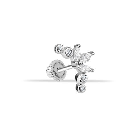 Dianora Piercing-14 Ayar Altın Markis Taşlı Helix Kıkırdak Piercing-Helix Piercing-3-Milagron.com