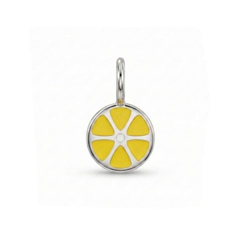 14 Ayar Altın Mineli Limon Minimal Charm