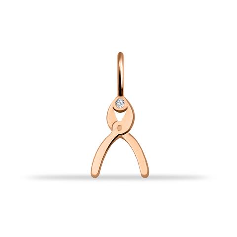 14 Ayar Altın Pense Motifli Minimal Charm