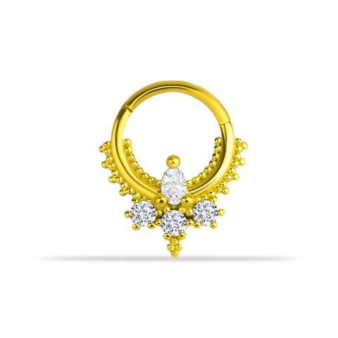 14 Ayar Altın Regina Minimal Halka Piercing