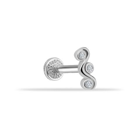 Dianora Piercing-14 Ayar Altın Sorino Tragus Piercing-Tragus Piercing-3-Milagron.com