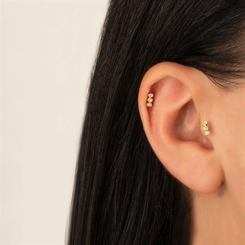 Dianora Piercing-14 Ayar Altın Sorino Tragus Piercing-Tragus Piercing-4-Milagron.com
