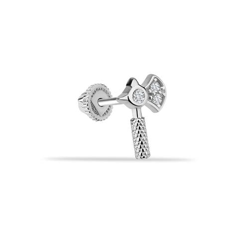 Dianora Piercing-14 Ayar Altın Taşlı Balta Helix Kıkırdak Piercing-Helix Piercing-2-Milagron.com