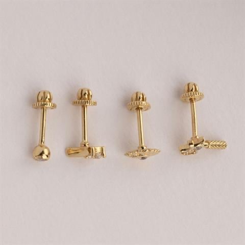 Dianora Piercing-14 Ayar Altın Taşlı Çiçek Minimal Helix/Kıkırdak Piercing-Helix Piercing-8-Milagron.com