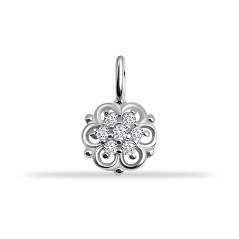14 Ayar Altın Taşlı Geleneksel Motifli Minimal Charm