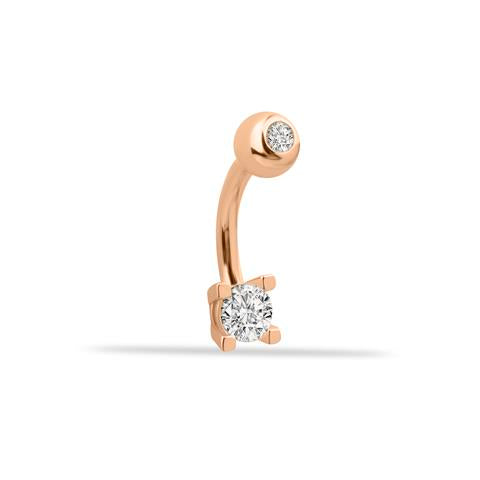 14 Ayar Altın Taşlı Göbek Piercing