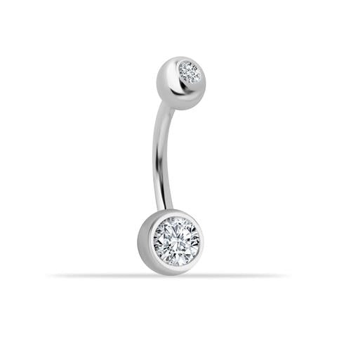 14 Ayar Altın Tektaş Göbek Piercing